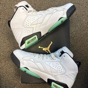 Jordan MVP White Green Glow - Men’s Sneakers White Black Mint Green Accent